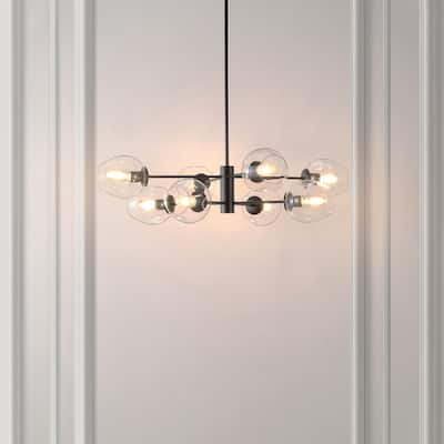 SAFAVIEH Lighting Pythea 8 Light 36.5" Chandelier - 37" x 37" x 17-47"- W/D/H