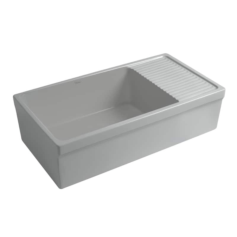 Whitehaus Quatro Alcove 36" Farmhouse Single Basin Fireclay Kitchen