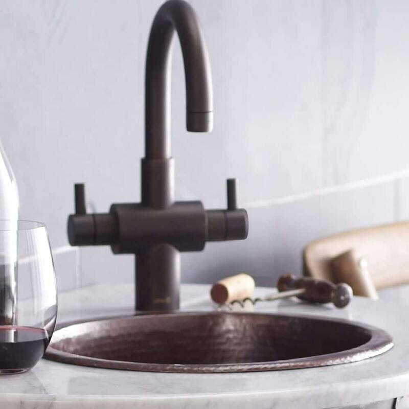Diego Hand Hammered Copper Universal Mount Bar/ Prep Sink