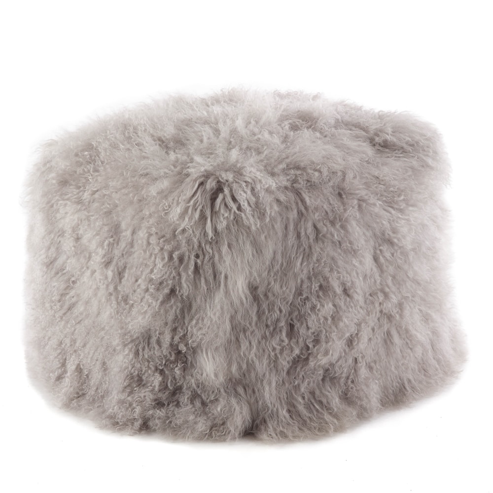 Mongolian Lamb Wool Pouf