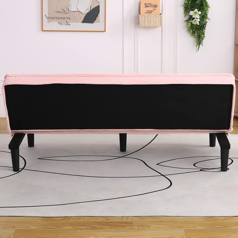 65.7" Corduroy Armless Upholstered Sofa Bed