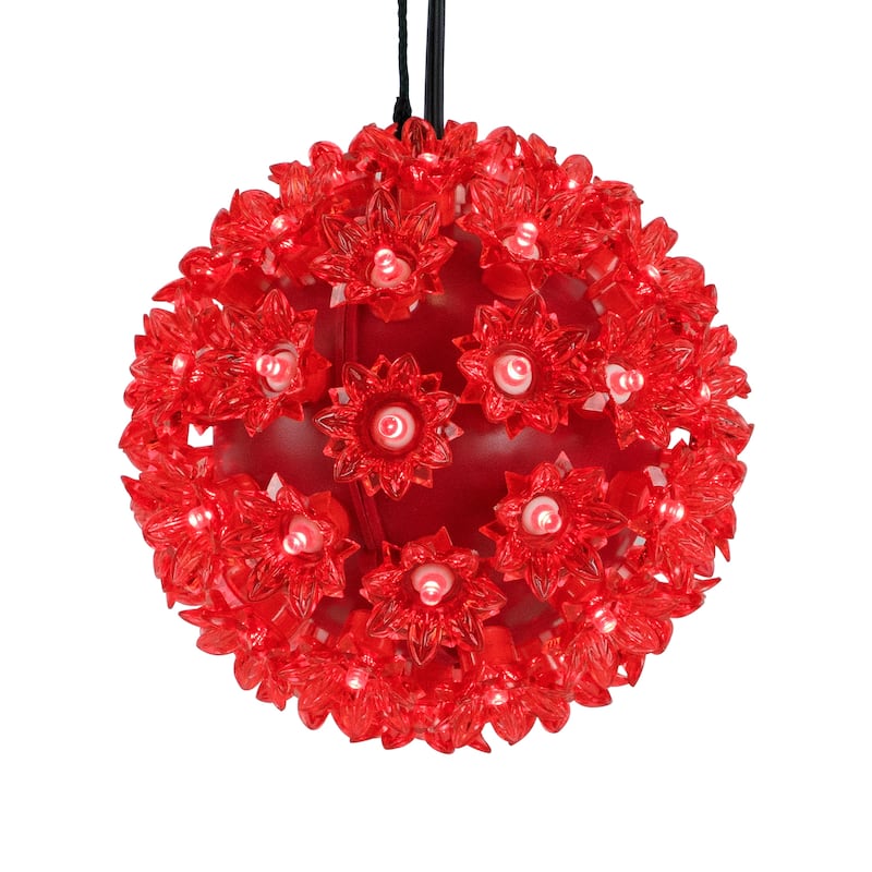 LED Lighted Hanging Starlight Sphere Outdoor Christmas Decoration- 6"