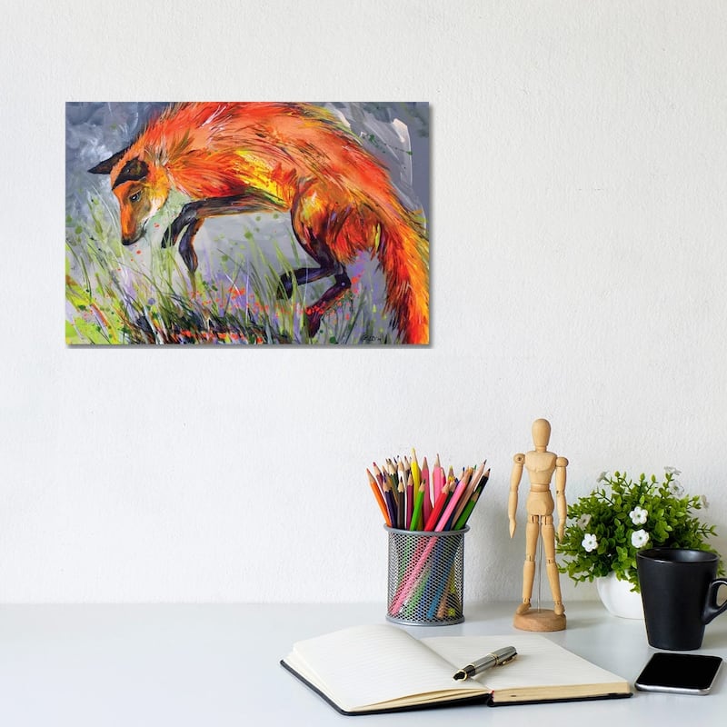 iCanvas "Spring Fox" by Lindsey Dahl Canvas Print - 8x12x0.75