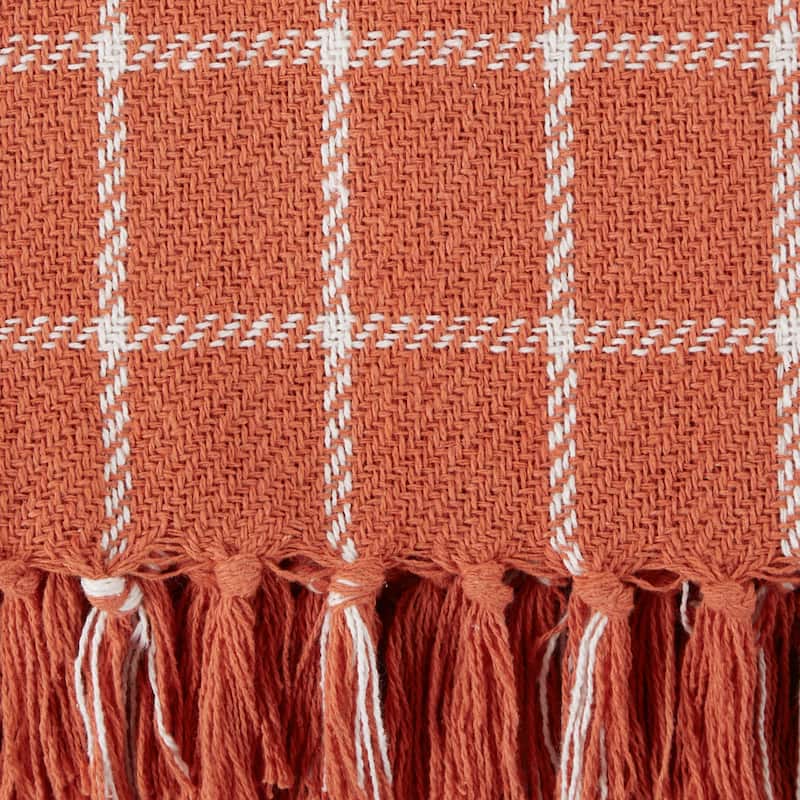 DII Checked Plaid Decorative Throw