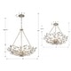 preview thumbnail 8 of 6, Marselle 6 Light Antique Silver Chandelier - 24"W x 6"H x 24"D