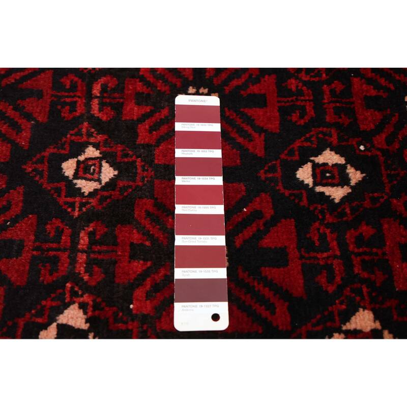 ECARPETGALLERY Hand-knotted Teimani Red Wool Rug - 4'9 x 9'10