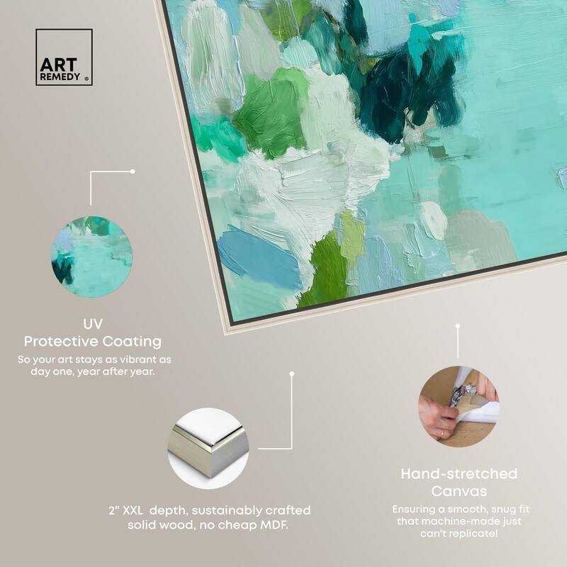 Alista Green Blues Canvas by Art Remedy
