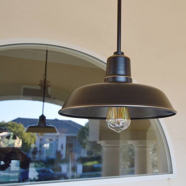 Aurora 1-Light Imperial Black Outdoor Pendant Light