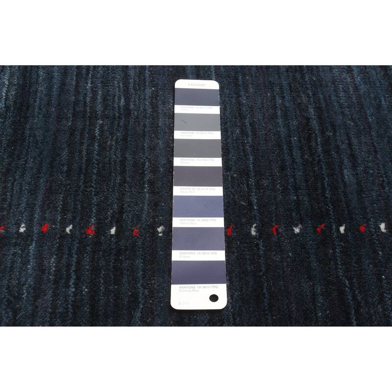 ECARPETGALLERY Hand Loomed Kashkuli Gabbeh Dark Navy Wool Rug - 3'1 x 4'8