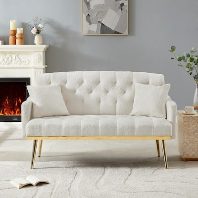 teddy fabric 2-seater sofa