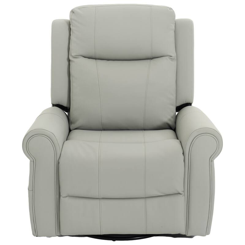 Christopher Knight Home - Nursery Recliner Modern PU Swivel Rocker Recliner Chair with Heating and Dual Reclining Positions