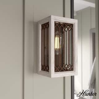 Hunter Chevron 1-Light Wall Sconce - Hallway, Bedroom, Bath - Farmhouse, Transitional, Rustic