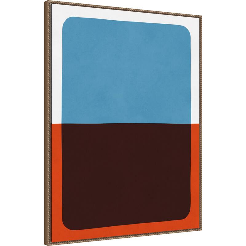 Overlapping Colors 2 by Vitor Costa Framed Canvas Wall Art Print