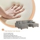 preview thumbnail 132 of 131, Oversized Chenille Modular Sectional Sofa Conversation Set with 2 Ottomans