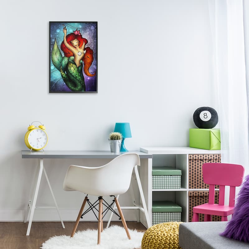 Stupell Undersea Dreaming Mermaid Framed Giclee Art Design By Mandie Manzano