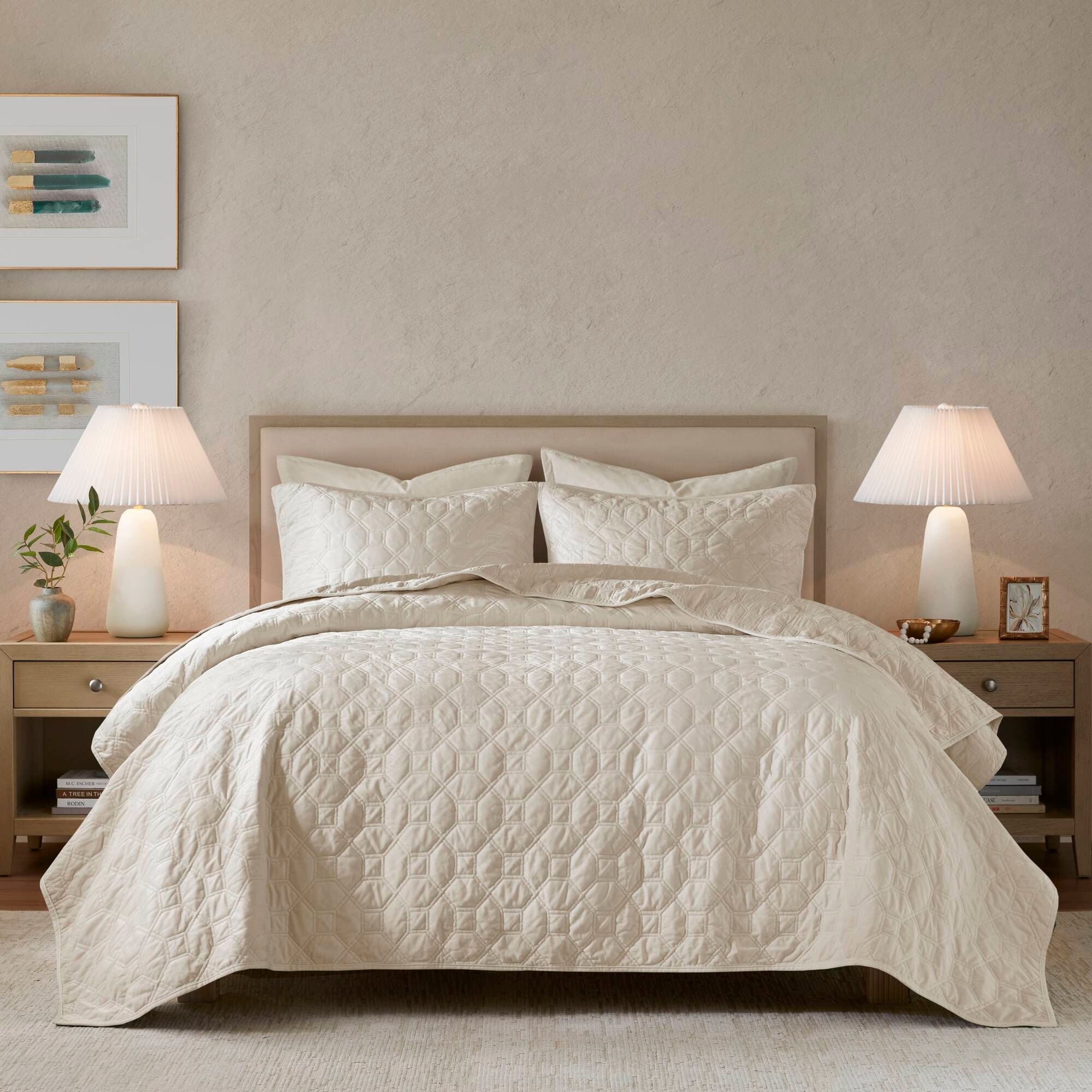 Madison Park Harper 3 Piece Velvet Quilt Set