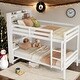 preview thumbnail 1 of 33, Functional Bunk Bed with Bookcase,Detachable Kids Beds,Twin over Twin White