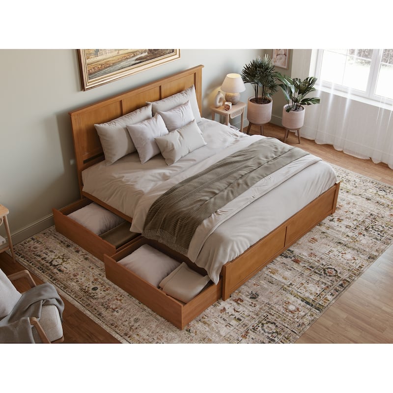 Madison Platform Bed with Footboard and Storage Drawers