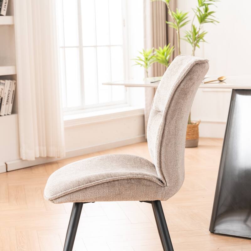 Dining Chairs Set of 2, Armless Kitchen Chairs, Soft Cushion