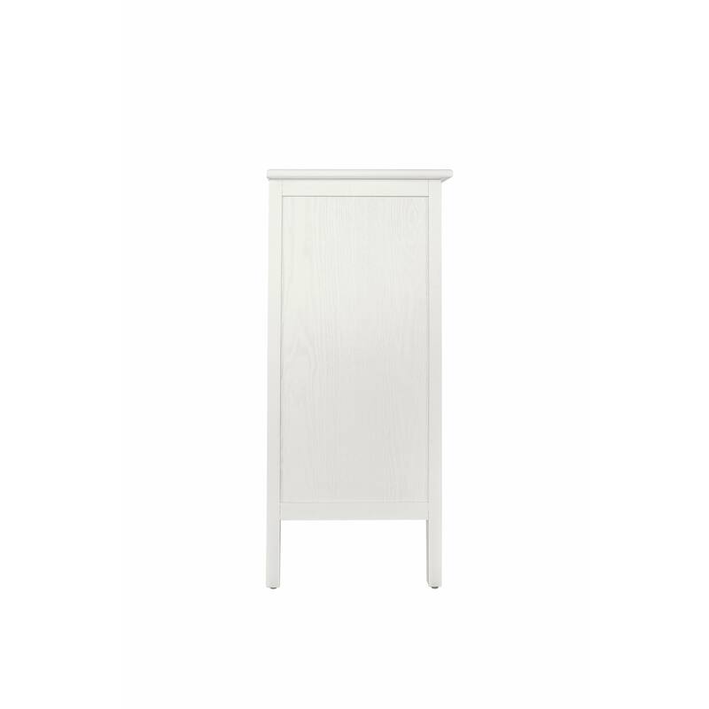 3-Drawer Cabinet with Hollow-Carved Design and Metal Handles