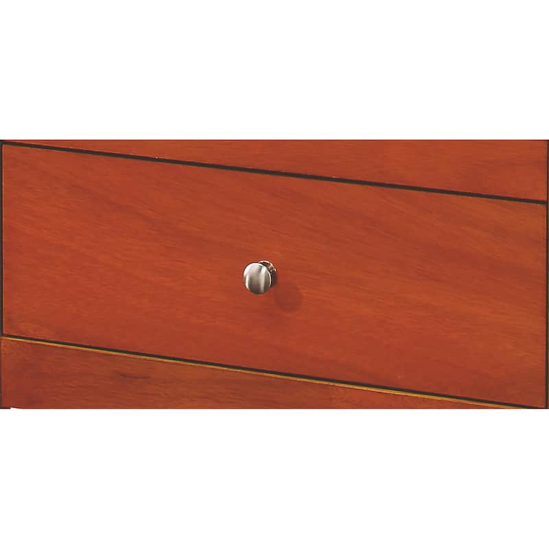 Modern 24-in Metal Knob Wood Nightstand with Three-Drawer