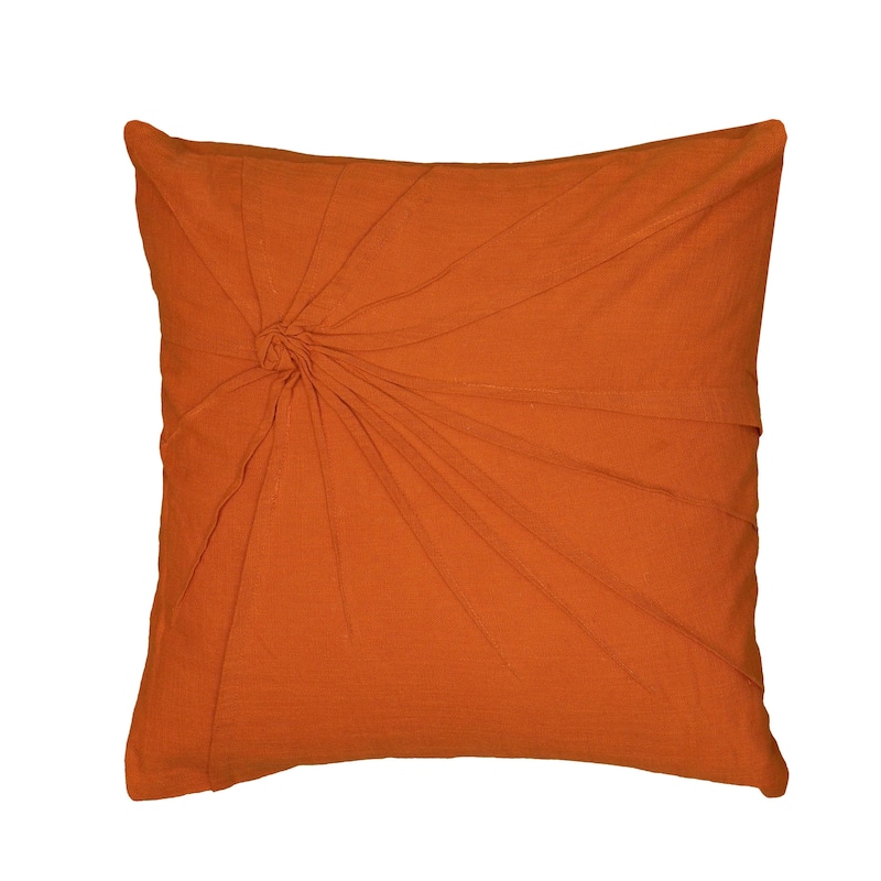 Twisted Knot Cotton Throw Pillow with Removable Cover