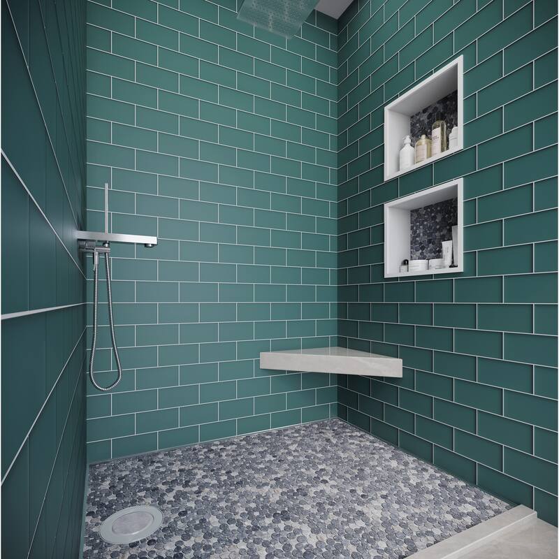 Penny Rounds 11 in. x 11 in. Honed Marble Mesh-Mounted Mosaic Wall and Floor Tile