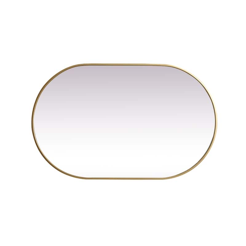 Indigo Home Metal Frame Oval Mirror 30x48 Inch