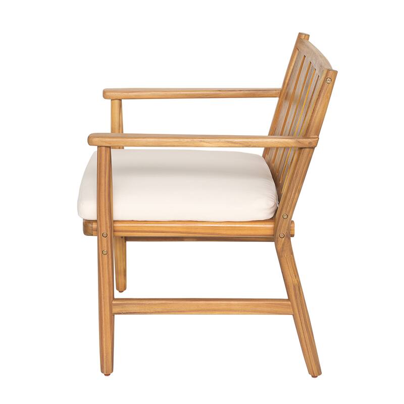 Christopher Knight Home - Modern Outdoor Acacia Wood Dining Chair Set with Weather-Resistant Frame (Set of 2)