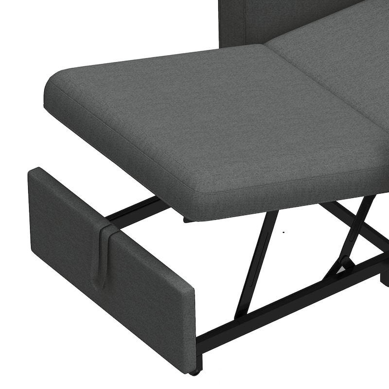 3-in-1 Convertible Sofa Chair Bed with Pull-Out Sleeper and Reclining Lounge for Living Room or Small Space Comfort