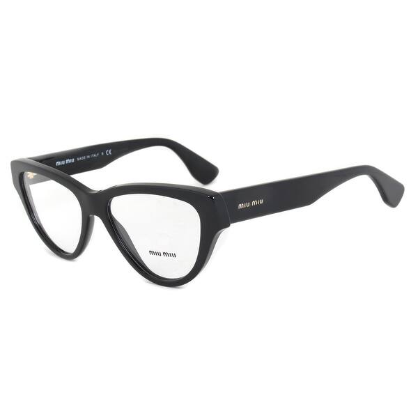 Shop Miu Miu Smu10nv 1ab1o1 Cat Eye Black Eyeglass Frames