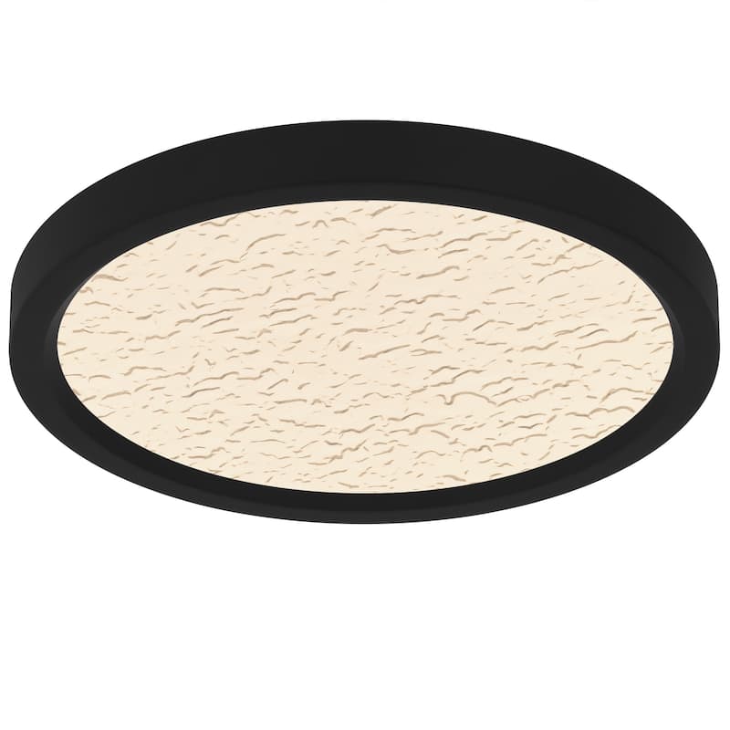 Outskirts Integrated LED Earth Black Flush Mount with CCT Switch