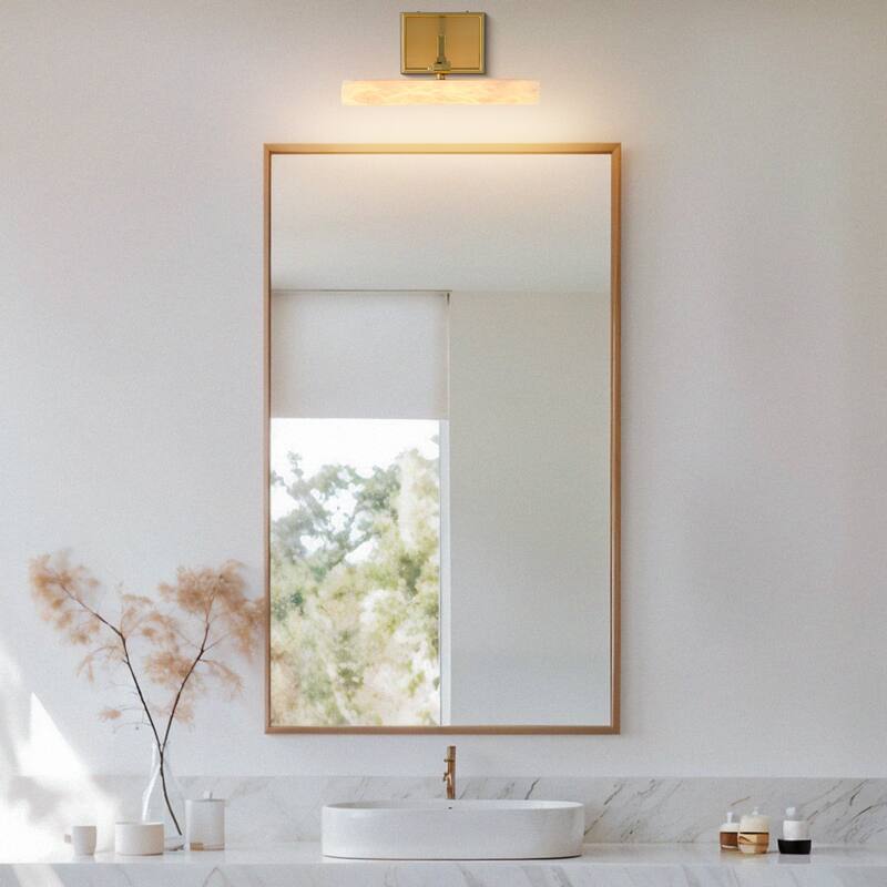 KAYLA 12/20-inch Marble Cylinder Vanity Light-Copper