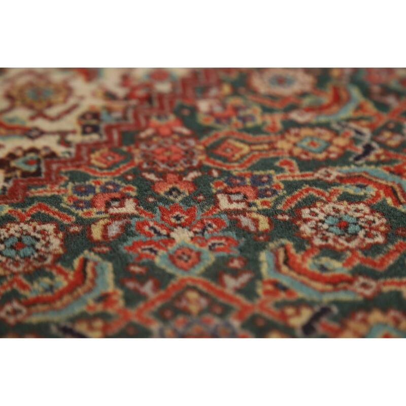 Vegetable Dye Tabriz Persian Vintage Rug Handmade Wool Carpet - 9'11" x 13'1"