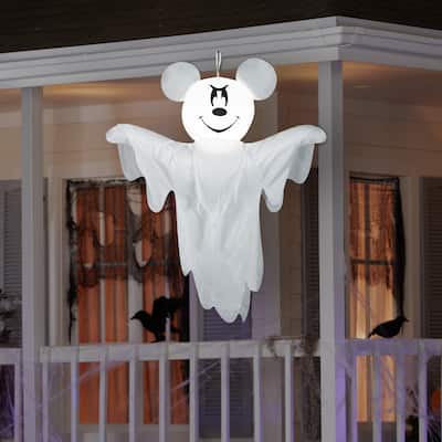 Gemmy Airblown Hanging Mickey as Ghost Disney, 4 ft Tall, white