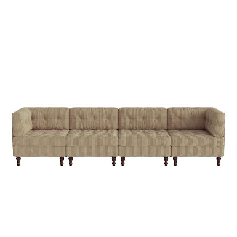 Madison Oversized Upholstered Corduroy Modular Sectional Sofa