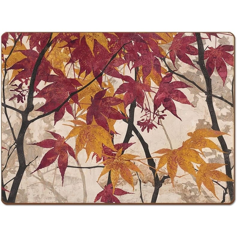 4 Cala Home Premium Hardboard Placemats Table Mats, Maple Story - multi - Set of 4