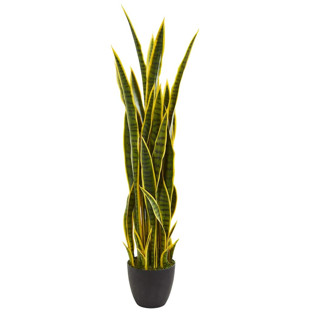 Artificial Eucalyptus Plant with Vase Home Decor Faux Greenery Tabletop Arrangement Modern Design - Green - 48