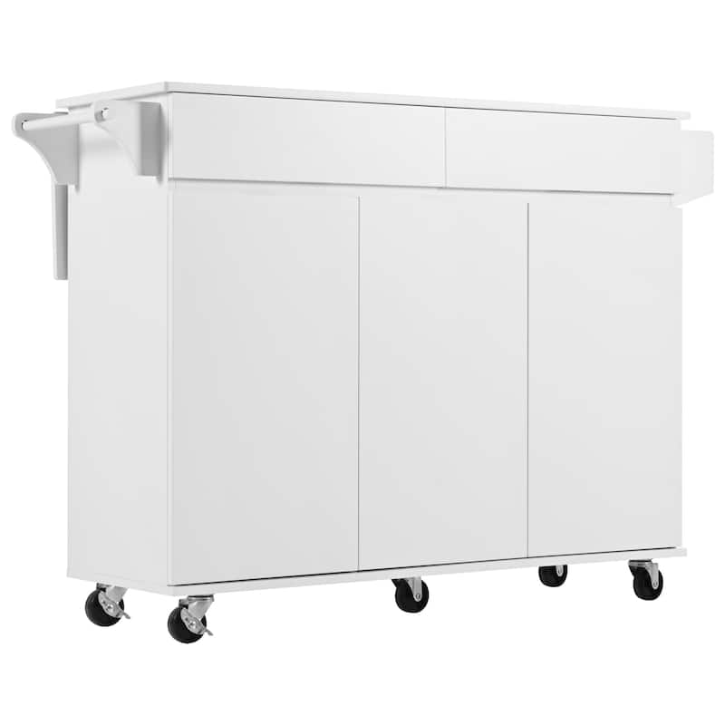 MDF Kitchen Cart with Towel Rack and Spice Rack and Drawer