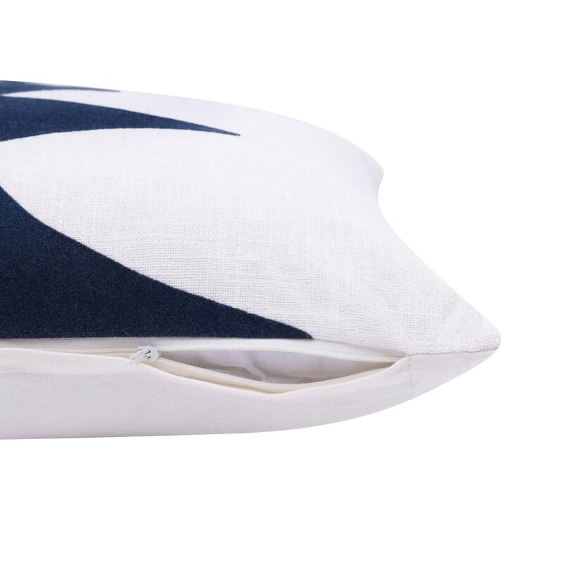 Handmade Diamond Square Throw Pillow - 20" - Blue and White