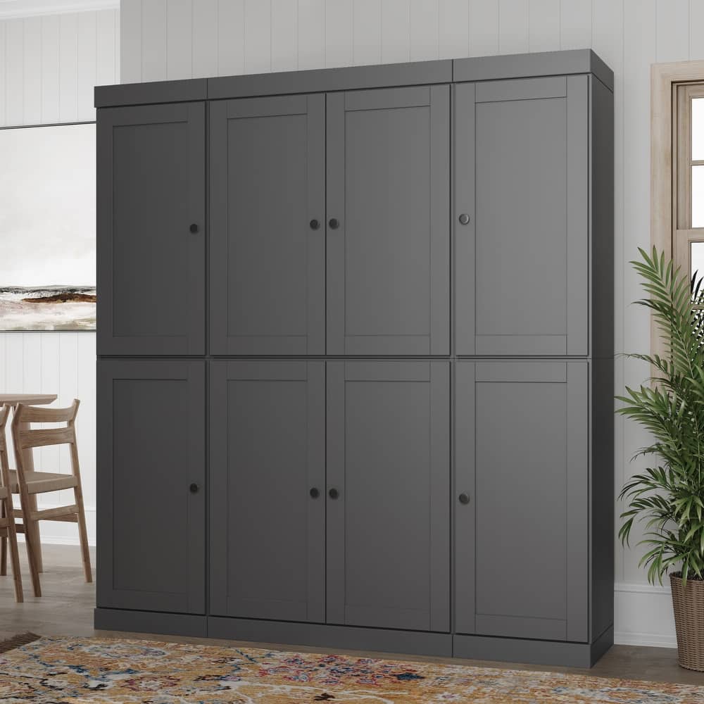 Palace Imports 100% Solid Wood Pantry Cabinet, Shaker Doors, Adjustable Shelves, 65" Wide, 71.5" Tall