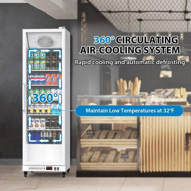 Commercial Display Refrigerator, 12.4 Cu. Ft.