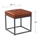 preview thumbnail 10 of 8, SEI Furniture Healy Saddle Brown Mini Ottoman