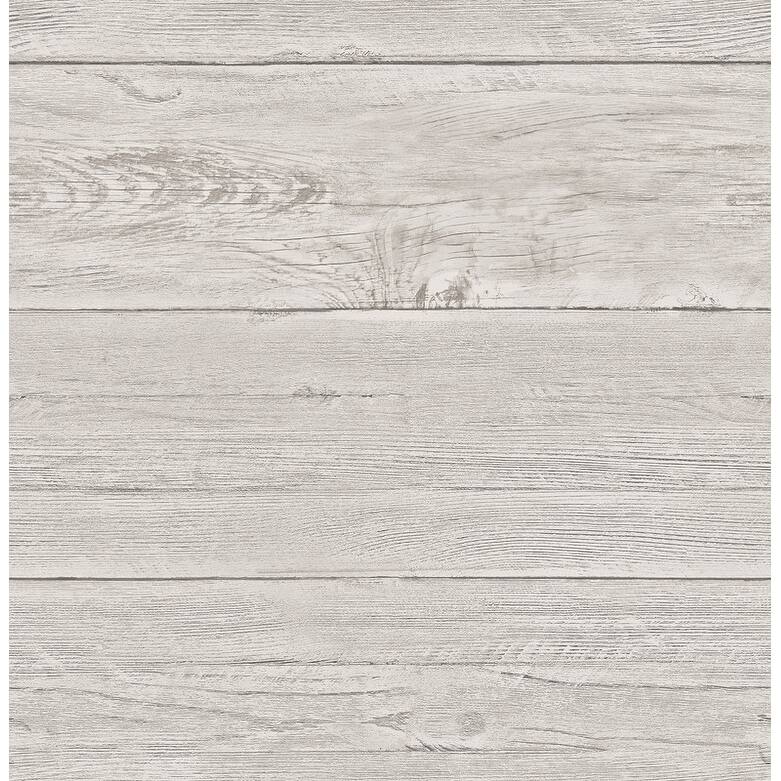 Brewster Adair Dove Shiplap Wallpaper - 20.5in x 396in x 0.025in