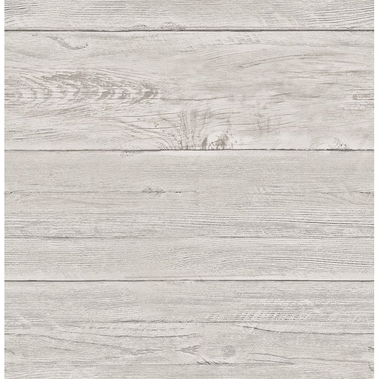 Brewster Adair Dove Shiplap Wallpaper - 20.5in x 396in x 0.025in
