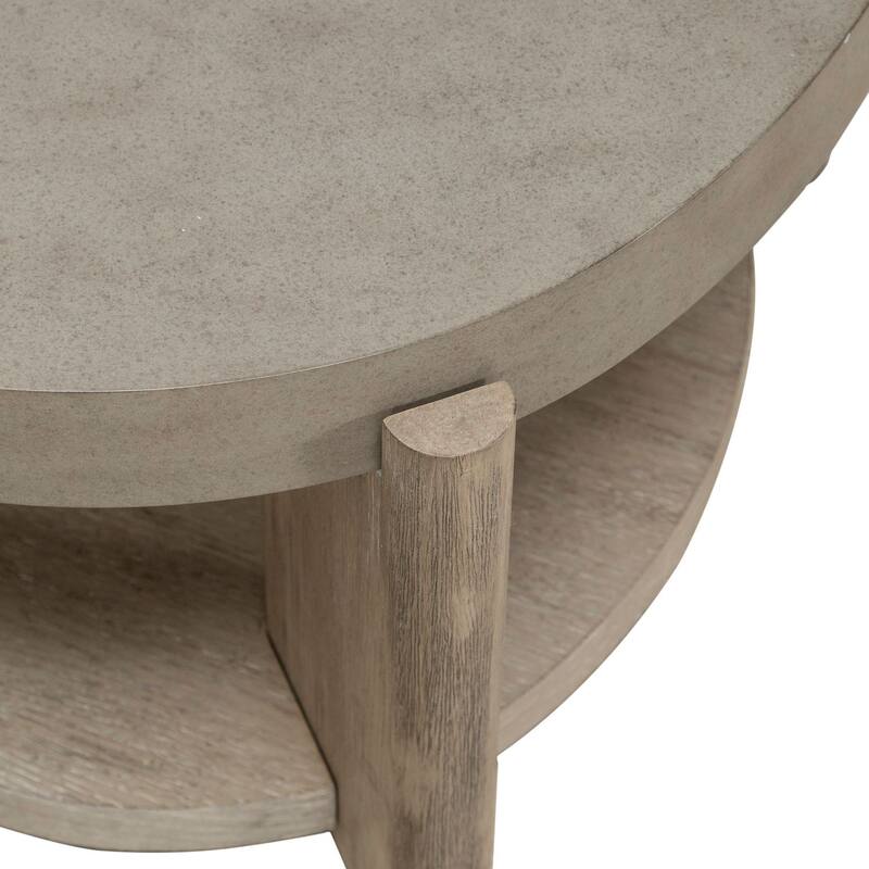 Affinity Dusty Taupe & Concrete 3 Piece Oval Cocktail Table Set