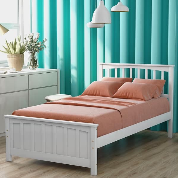 Nestfair Classic Twin Size Wood Platform Bed Bed Bath & Beyond 32076383