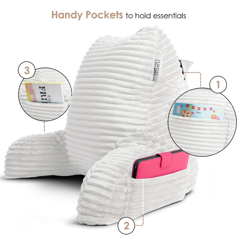 Emperyan Reading Pillow for Bed Adult with Fleece Blanket