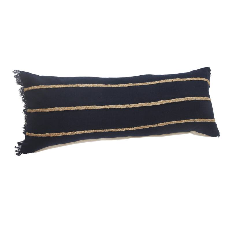 Sevita Atlantis Americana Solid Lumbar Pillow with Jute Braiding