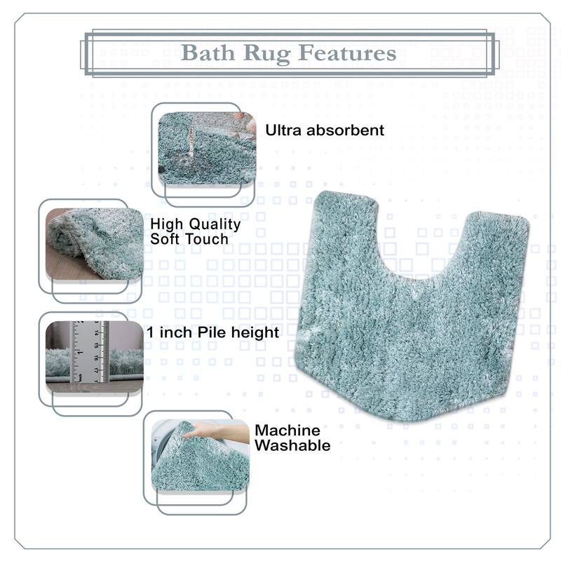 Element Plush Bathroom Rugs Quick-Dry Bathroom Mat, Washable & Absorbent Bath Rugs